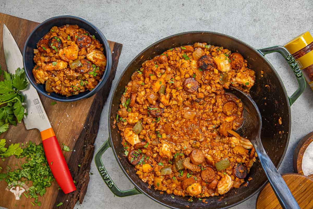 Low Carb Cajun Shrimp Bowl