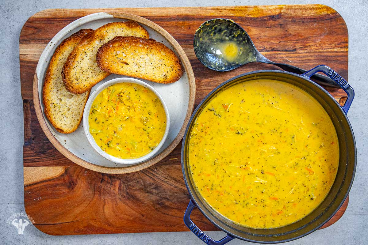 Lighter Chicken, Cheddar Broccoli Soup - Panera Copycat Recipe
